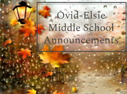 Rainy October Announcements