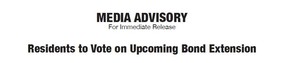 Media Advisory : Residents to Vote on Upcoming Bond Extension