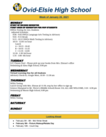 OEHS Newsletter - Week of 1/25/21